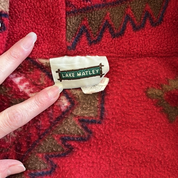 Lake matley fleece cardigan size large - Picture 2 of 3